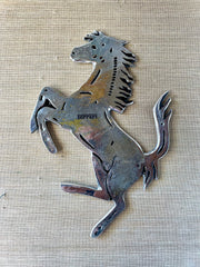 Polished Aluminium Prancing Style Horse