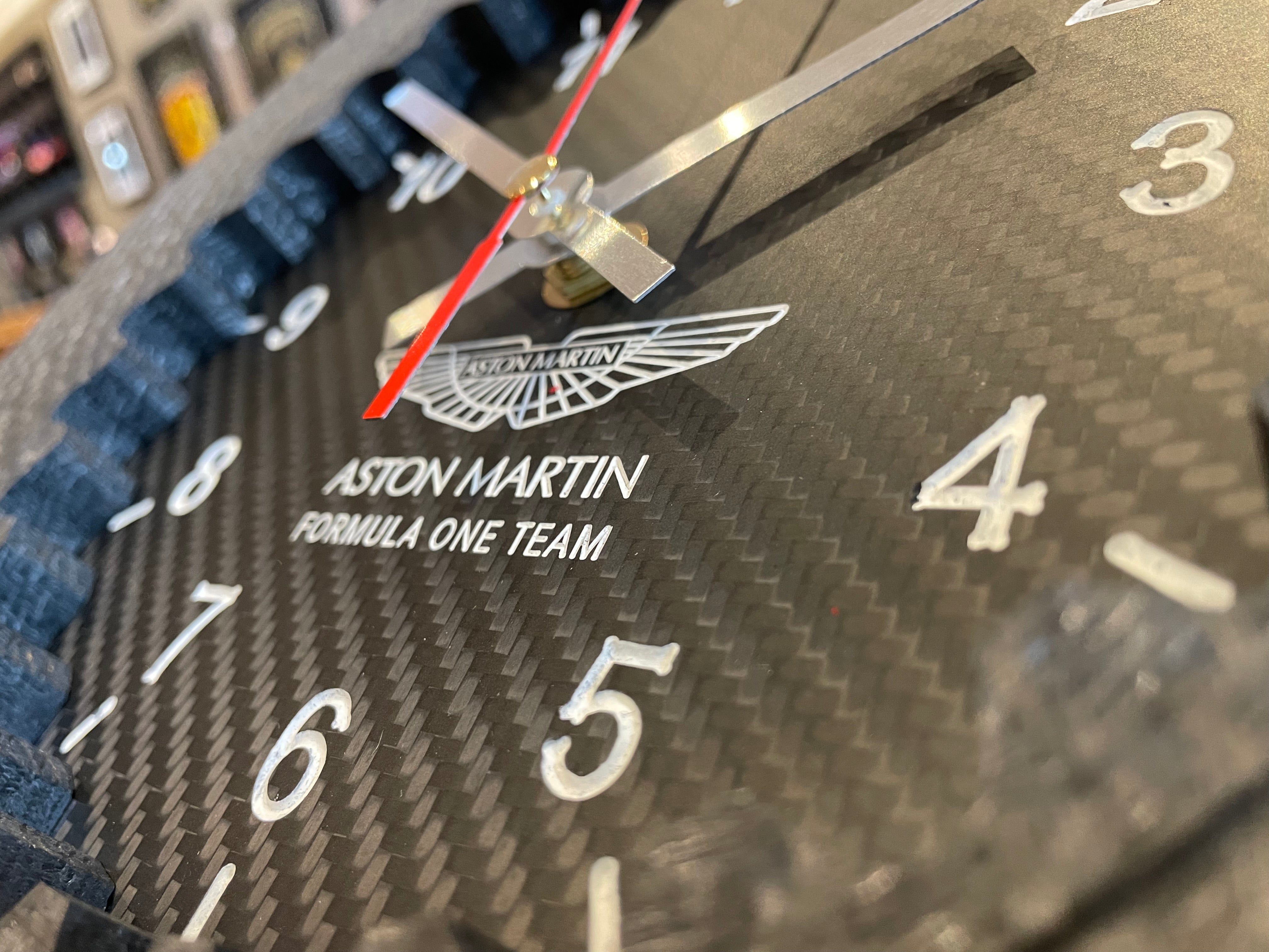 Genuine F1 Brake Disc Clocks with Carbon Fibre Face