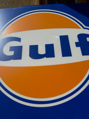 HUGE Genuine Gulf Petrol Forecourt Sign