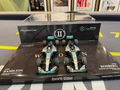 Genuine Minichamps Mercedes AMG F1 Hamilton - Rosberg W06 2015 1:43 Boxed Set