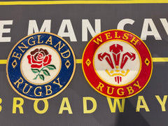 Painted Metal Rugby Wall Plaques