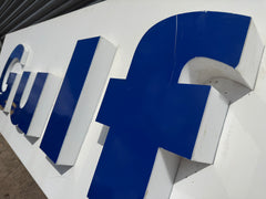 HUGE Original Gulf Petrol Station Canopy Sign