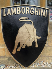 HUGE LARGE Cast Aluminium Painted SUPERCAR Signs LIGHTER THAN CAST IRON
