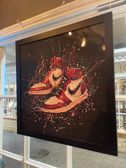 Hand Painted Jordan Carbon Fibre Art