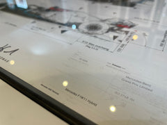 Merc F1 Framed Blueprint Prints