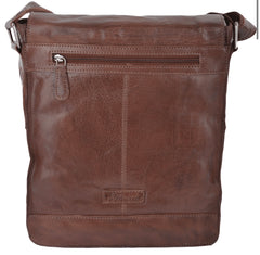 Men’s Leather Messenger Flight Bag 8342