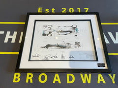 Merc F1 Framed Blueprint Prints