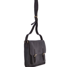 VEGAN LEATHER MESSENGER LAPTOP BAG (Brown Josh)