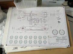 Merc F1 Framed Blueprint Prints