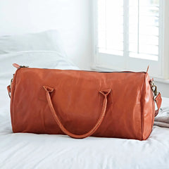 LEATHER HOLD-ALL GYM BAG