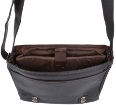 LEATHER MESSENGER LAP TOP BAG (jasper)