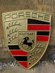 HUGE LARGE Cast Aluminium Painted SUPERCAR Signs LIGHTER THAN CAST IRON