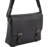 LEATHER MESSENGER LAP TOP BAG (jasper)