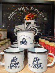 DIDDLY SQUAT FARM SHOP Clarkson's Farm ENAMEL COFFEE MUG / TEA CUP / Jeremy Clarksons Mug