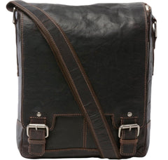 Men’s Leather Messenger Flight Bag 8342