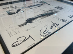 Merc F1 Framed Blueprint Prints