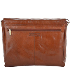 LEATHER MESSENGER LAP TOP BAG (jasper)