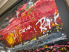 Hand Painted CARBON FIBER Charles Leclerc Ferrari F1 Artwork