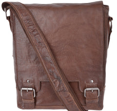 Men’s Leather Messenger Flight Bag 8342