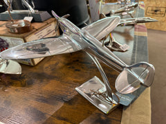 Polished Spitfire AirCraft / Airplane Desk Model - 36cm