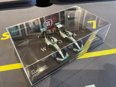 Genuine Minichamps Mercedes AMG F1 Hamilton - Rosberg W06 2015 1:43 Boxed Set