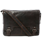Men’s Large Messenger Leather Laptop Bag 8343