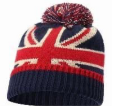 MENS BOBBLE HAT / UNION JACK BOBBLY HAT