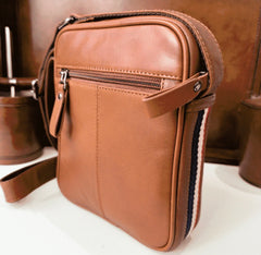 MENS LUXURY SOFT LEATHER SMALL CROSS BODY BAG NAPSAC