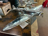 Polished Spitfire AirCraft / Airplane Desk Model - 36cm