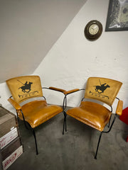 Canvas & Leather Polo Sports Horse Chair