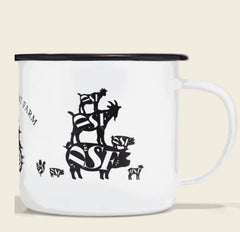 DIDDLY SQUAT FARM SHOP Clarkson's Farm ENAMEL COFFEE MUG / TEA CUP / Jeremy Clarksons Mug