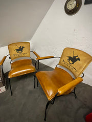Canvas & Leather Polo Sports Horse Chair