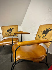Canvas & Leather Polo Sports Horse Chair