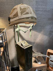 Upcycled Army Helmet Lamp