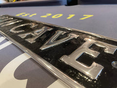 ALUMINIUM THE MAN CAVE GARAGE CAST SIGN