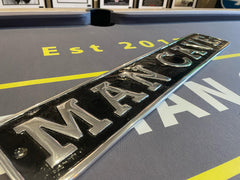 ALUMINIUM THE MAN CAVE GARAGE CAST SIGN