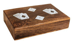 WOODEN CARD & DICE BOX SET / PERFECT GIFT