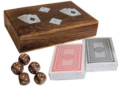 WOODEN CARD & DICE BOX SET / PERFECT GIFT