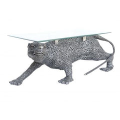 JAGUAR UP CYCLED ART TABLE SCULPTURE / PANTHER COFFEE TABLE