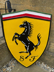 HUGE LARGE Cast Aluminium Painted SUPERCAR Signs LIGHTER THAN CAST IRON