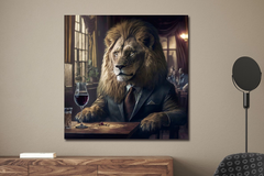 AWESOME LION / STAG / BLACK LAB / MAN CAVE GLASS ARTWORK Art