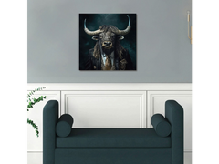 GLASS WALL ART MINI 30x30 ANIMALS MAN CAVE ART