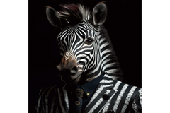 GLASS WALL ART MINI 30x30 ANIMALS MAN CAVE ART