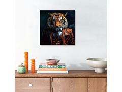 GLASS WALL ART MINI 30x30 ANIMALS MAN CAVE ART