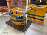 1:2 Scale Ayrton Senna Helmet with Box & Display Case