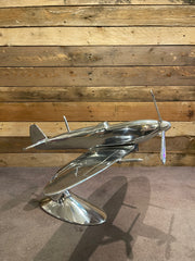 Large Polished Metal Spitfire