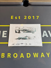 Merc F1 Framed Blueprint Prints