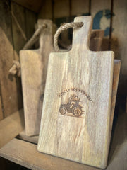 DIDDLY SQUAT FARM JEREMYS WOOD LUXURIOUS CHOPPING BOARD CLARKSONS FARM
