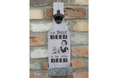 CAST IRON FUN BAR BOTTLE OPENERS / WOODEN / VARIOUS