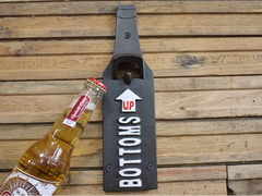 CAST IRON FUN BAR BOTTLE OPENERS / WOODEN / VARIOUS